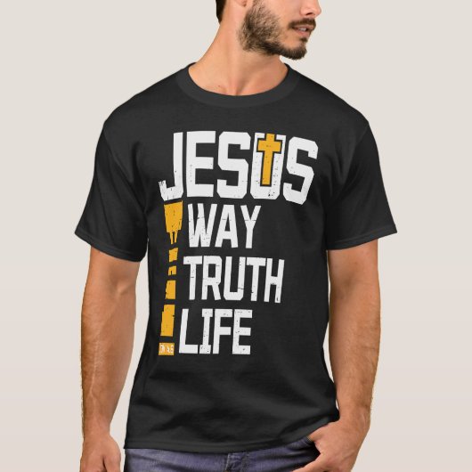 イエスは真理の道を聖書の聖句に Tシャツ (正面)