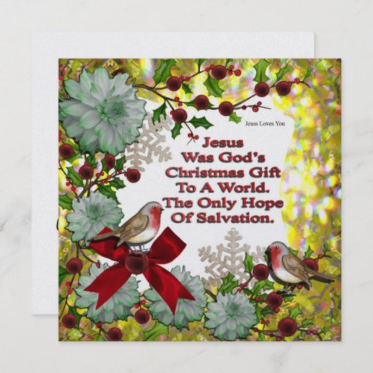 イエスは神のクリスマス贈り物だった シーズンカード (正面/裏面)