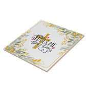 イエスは私が十字架と花を知っているこの事を愛している タイル (側面)