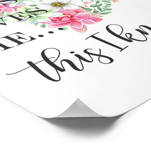 イエスは私が知っているこの事を愛している ポスター (角)