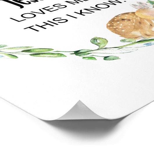 イエスは私が知っているこの事を愛している ポスター (角)