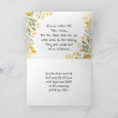 イエスは私が知っている、十字架と花を愛している カード (内部)