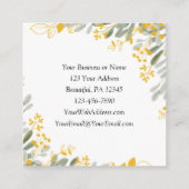 イエスは私が知っている、十字架と花を愛している スクエア名刺 (裏面)