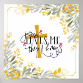 イエスは私が知っている、十字架と花を愛している ポスター (正面)