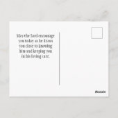 イエスは私が知っている、十字架と花を愛している ポストカード (裏面)