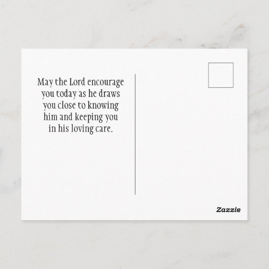 イエスは私が知っている、十字架と花を愛している ポストカード (裏面)