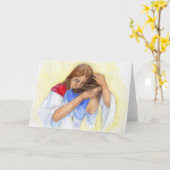 「イエスは私たちを心地よいしてくださる。」 グリーティングカード (黄色い花)