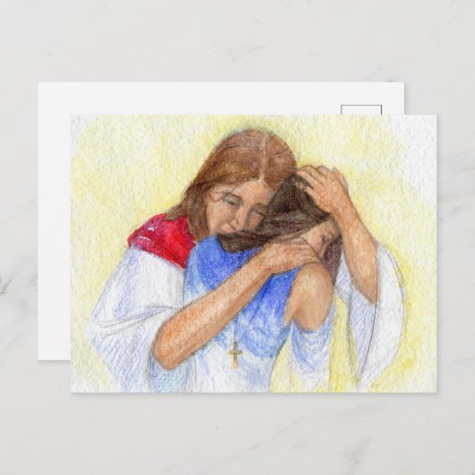 「イエスは私たちを心地よいしてくださる。」 ポストカード (正面/裏面)