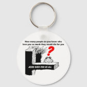 イエスは私たち全員のために死んだ キーホルダー (正面)