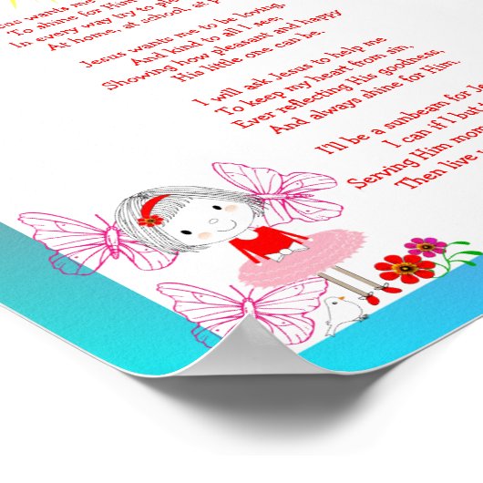 イエスは私にサンビームのかわいい写真を求める ポスター (角)