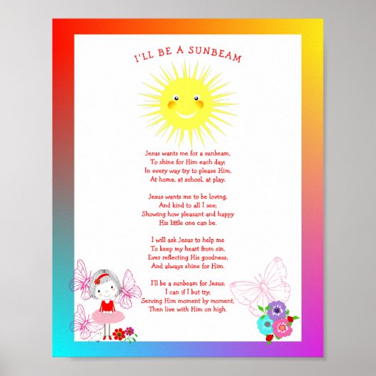 イエスは私にサンビームのかわいい写真を求める ポスター (正面)
