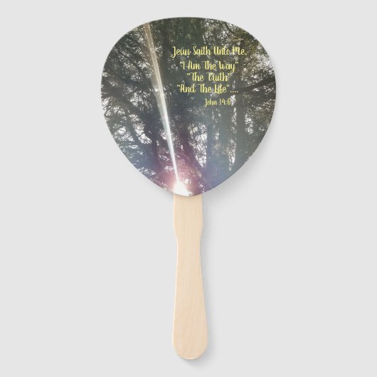 イエスは私に言った、「私は道であり、真理であり、生命である」 ハンドファン (裏面)