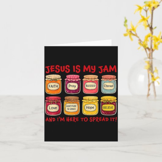 イエスは私のすべて キリスト教の教えを広めるためにここにいます カード (黄色い花)