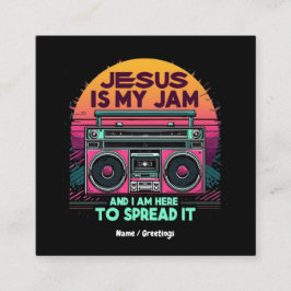イエスは私のジャムであり、私は信仰を広めるために来ている スクエア名刺