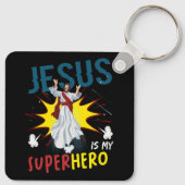 イエスは私のスーパーヒーローかわいい強力なクリスチャンComi キーホルダー (裏面)