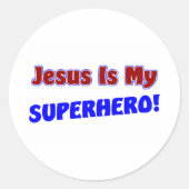 イエスは私のスーパーヒーローである ラウンドシール (正面)