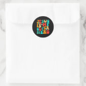 イエスは私のスーパーヒーローのキリスト教の宗教的Tシャツである。 ラウンドシール (バッグ)