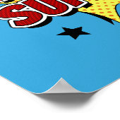 イエスは私のスーパーヒーローの子供と大人のキリスト教信仰 ポスター (角)