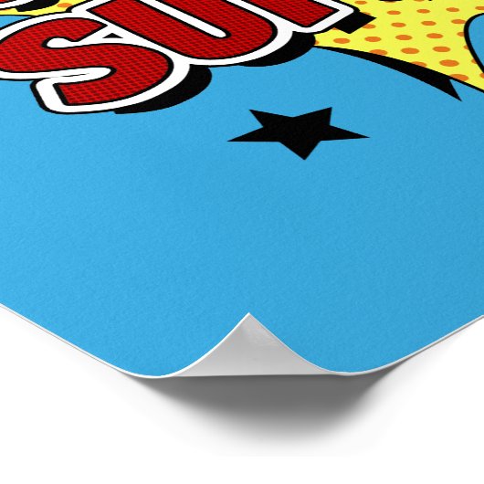 イエスは私のスーパーヒーローの子供と大人のキリスト教信仰 ポスター (角)