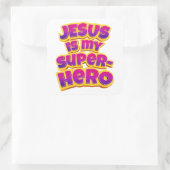 イエスは私のスーパーヒーロー女性の女の子キリスト教の信仰 スクエアシール (バッグ)