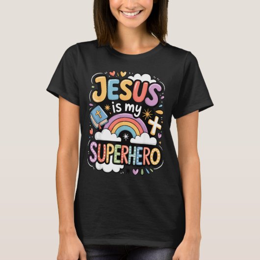 イエスは私のスーパーヒーロー Tシャツ (正面)