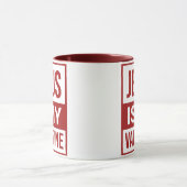 イエスは私のバレンタインのキリスト教の信仰である マグカップ (中央)