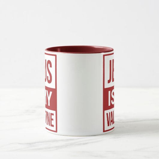 イエスは私のバレンタインのキリスト教の信仰である マグカップ (中央)