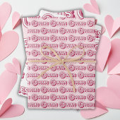 イエスは私のバレンタインのクリスチャンレトロピンクレッド ラッピングペーパーシート