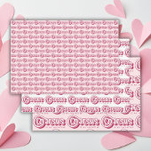 イエスは私のバレンタインのクリスチャンレトロピンクレッド ラッピングペーパーシート