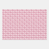 イエスは私のバレンタインのクリスチャンレトロピンクレッド ラッピングペーパーシート (正面)