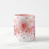 イエスは私のバレンタインのピンクのバラの宗教である マグカップ (中央)