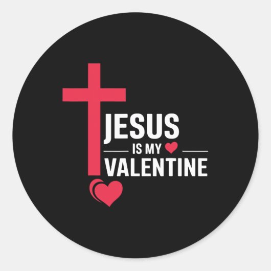 イエスは私のバレンタイン ラウンドシール (正面)