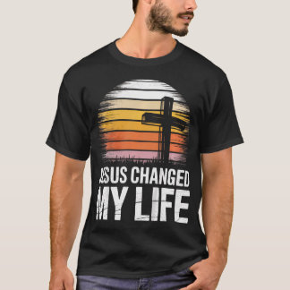 イエスは私の人生を変えたレトロクロス Tシャツ