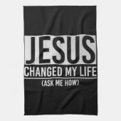 イエスは私の人生を頼イエス様に変えた キッチンタオル (縦)