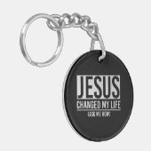 イエスは私の人生を頼イエス様に変えた キーホルダー (正面左)