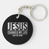 イエスは私の人生を頼イエス様に変えた キーホルダー (裏面)