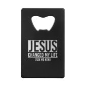 イエスは私の人生を頼イエス様に変えた クレジットカード栓抜き (裏面)