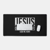 イエスは私の人生を頼イエス様に変えた デスクマット (キーボード&マウス)