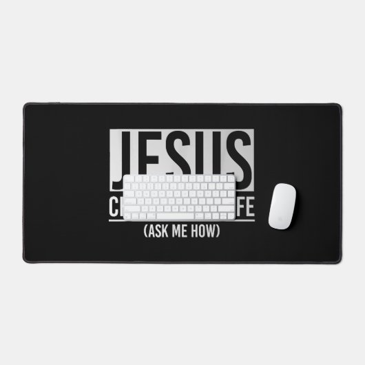 イエスは私の人生を頼イエス様に変えた デスクマット (キーボード&マウス)