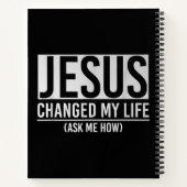 イエスは私の人生を頼イエス様に変えた ノートブック (裏面)