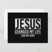 イエスは私の人生を頼イエス様に変えた ポストカード (正面/裏面)