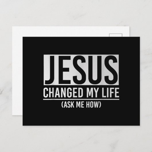 イエスは私の人生を頼イエス様に変えた ポストカード (正面/裏面)
