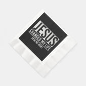 イエスは私の人生を頼イエス様に変えた 縁ありランチョンナプキン (角)