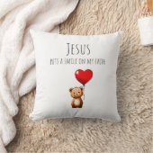 イエスは私の信仰のスマイル枕に飾りを付ける クッション (ブランケット)