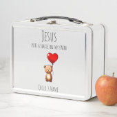 イエスは私の信仰の弁当箱にスマイルを置カスタマイズく メタルランチボックス (インサイチュ)