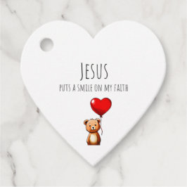 イエスは私の信仰の贈り物とメッセージカードにスマイルを置く フェイバータグ
