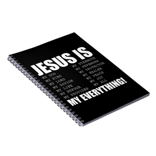 イエスは私の全てであるイエスTシャツあなたはパター ノートブック (右側)