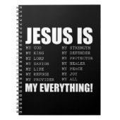 イエスは私の全てであるイエスTシャツあなたはパター ノートブック (正面)
