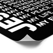 イエスは私の全てであるイエスTシャツあなたはパター ポスター (角)