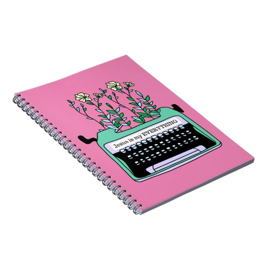 イエスは私の全てである、ミントのヴィンテージタイプライター ノートブック (右側)